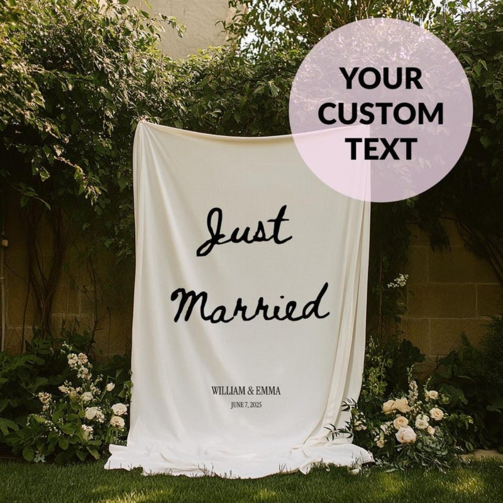 Sewing Custom - Banner de casamento personalizado – Design