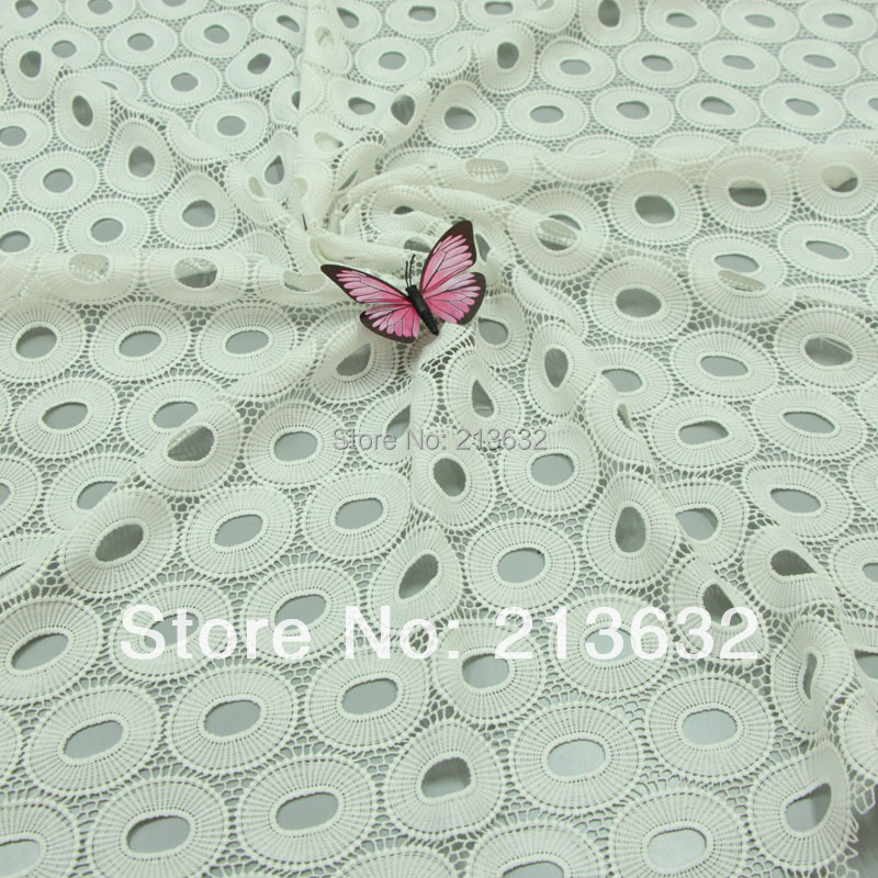 Sewing Eyelet Fabric - Tecido de Renda Bordada de Alta