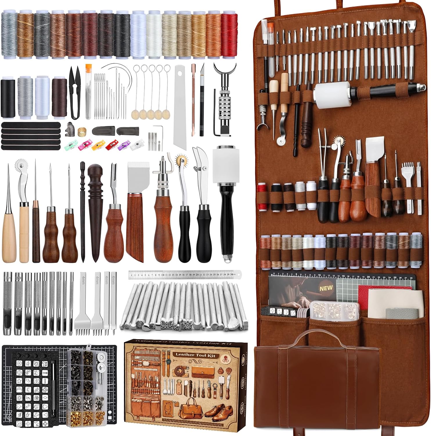 Sewing Custom - Kit de Trabalho em Couro, Ferramentas