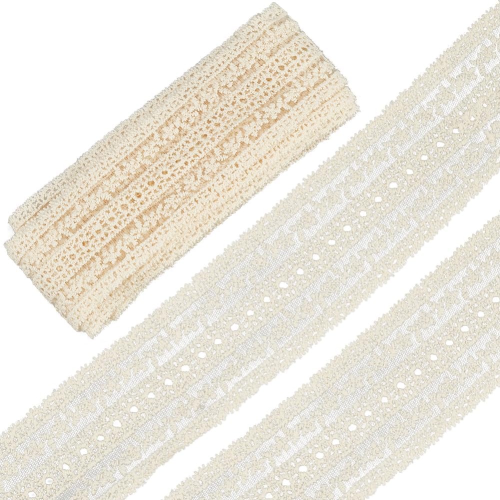Sewing Eyelet Fabric - Renda de Algodão Vintage de 2.2