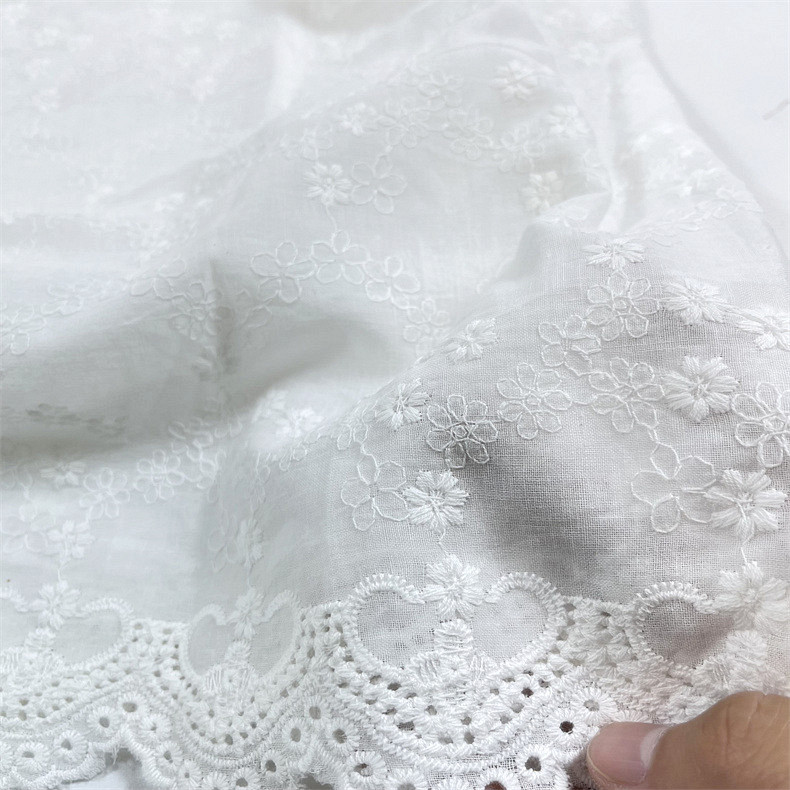 Tecido 100% Algodão com Borda  - Sewing Eyelet Fabric avaliação e preço