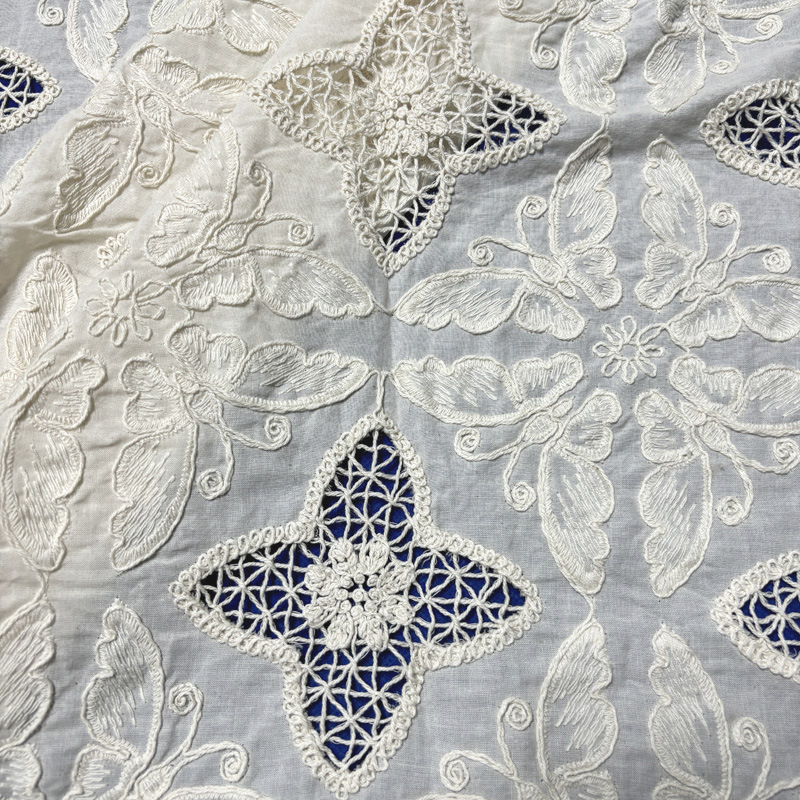 Tecido de Algodão com Bordado  - Sewing Eyelet Fabric avaliação e preço