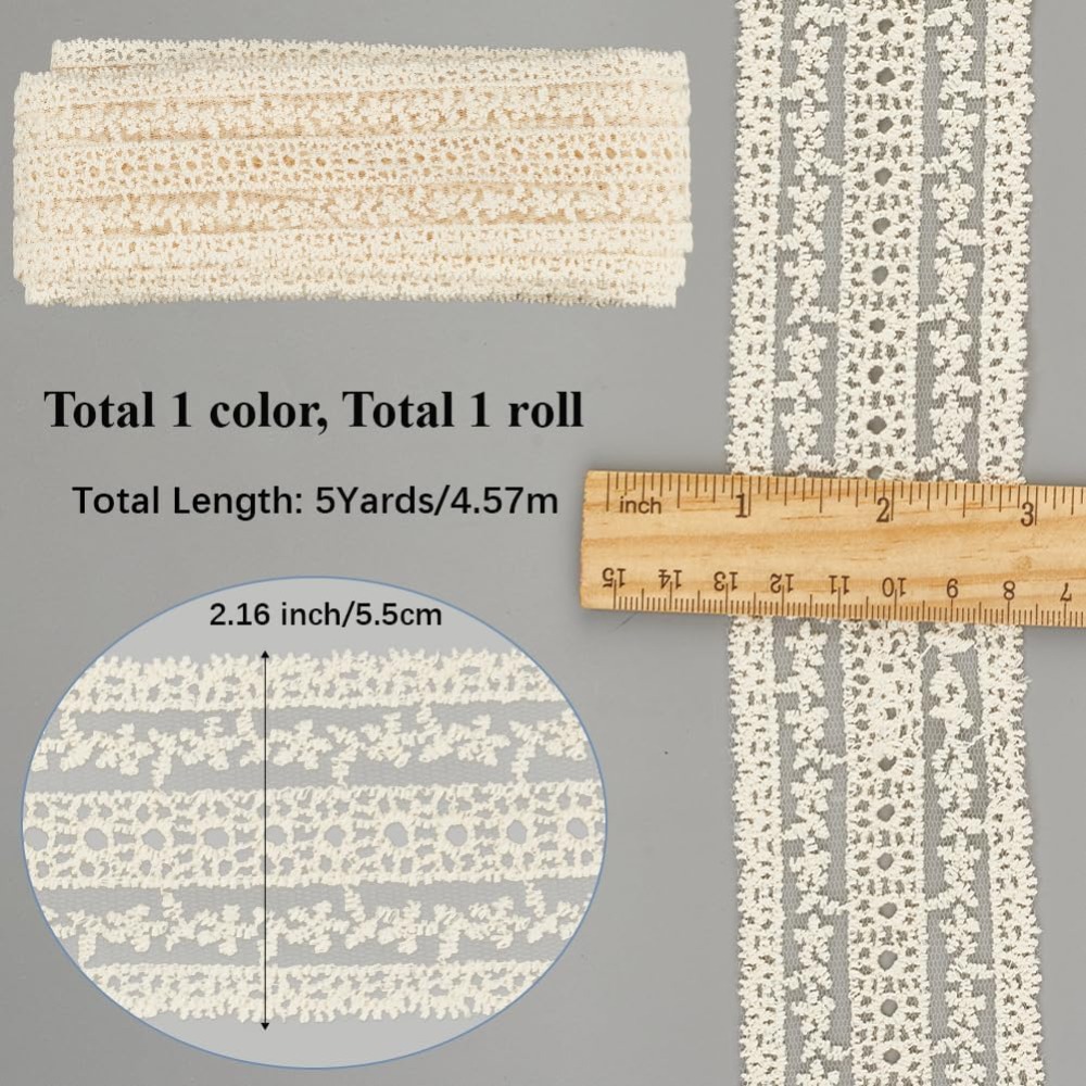 Renda de Algodão Vintage de 2. - Sewing Eyelet Fabric avaliação e preço