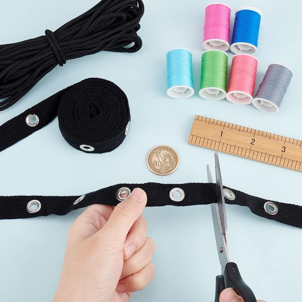 3 Jardas de Fita de Ilhós Pret - Sewing Eyelet Fabric avaliação e preço